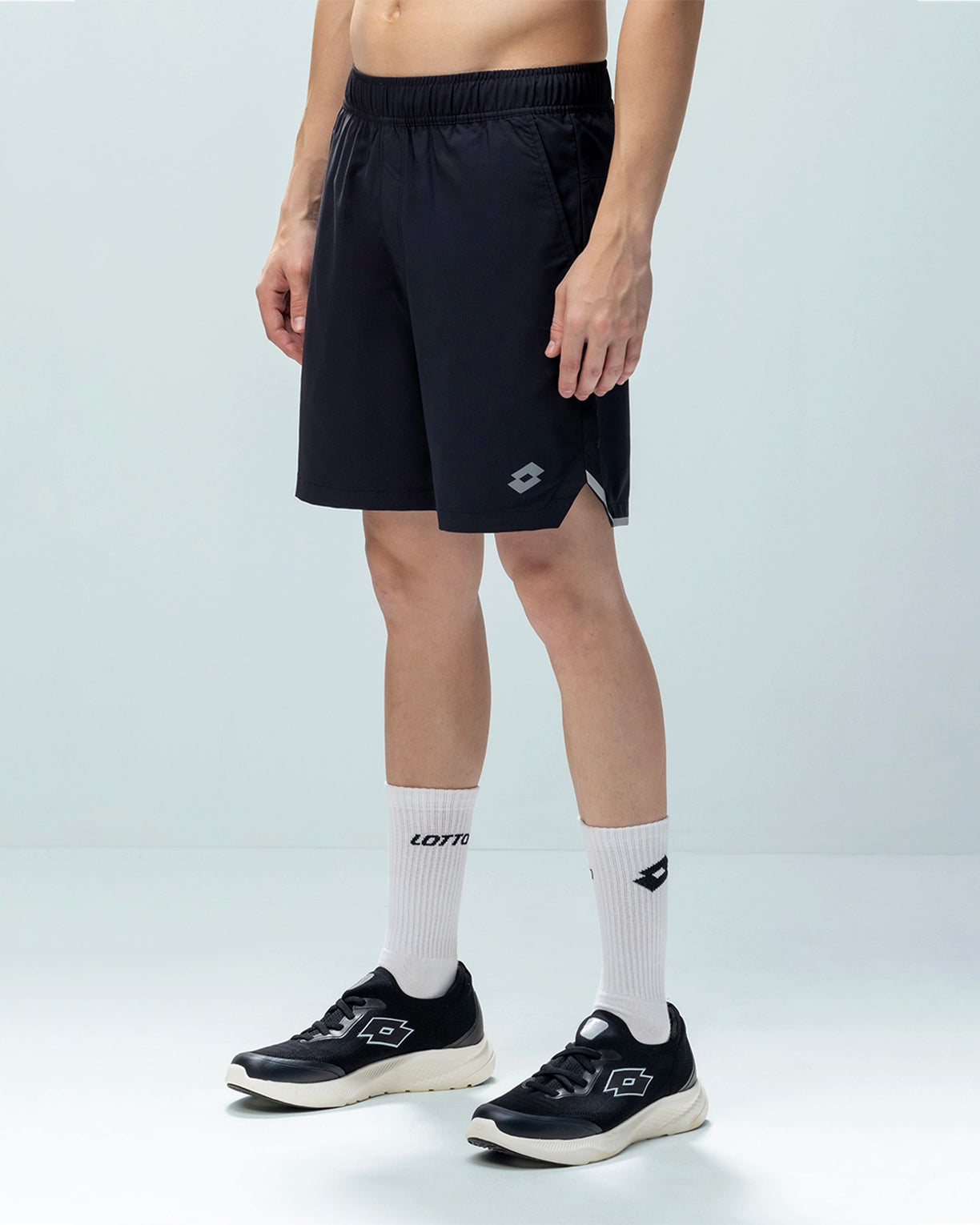 Men Lotto Slit Shorts - Black Beauty Shorts2