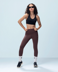 Women Lotto Play Performance Training Leggings - French Roast Leggings