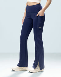 Women Lotto Play Flared Leggings - Medieval Blue Leggings 1