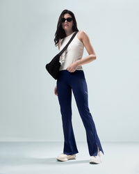 Women Lotto Play Flared Leggings - Medieval Blue Leggings