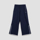 Courtline Wide Banded Pants - Navy Blue