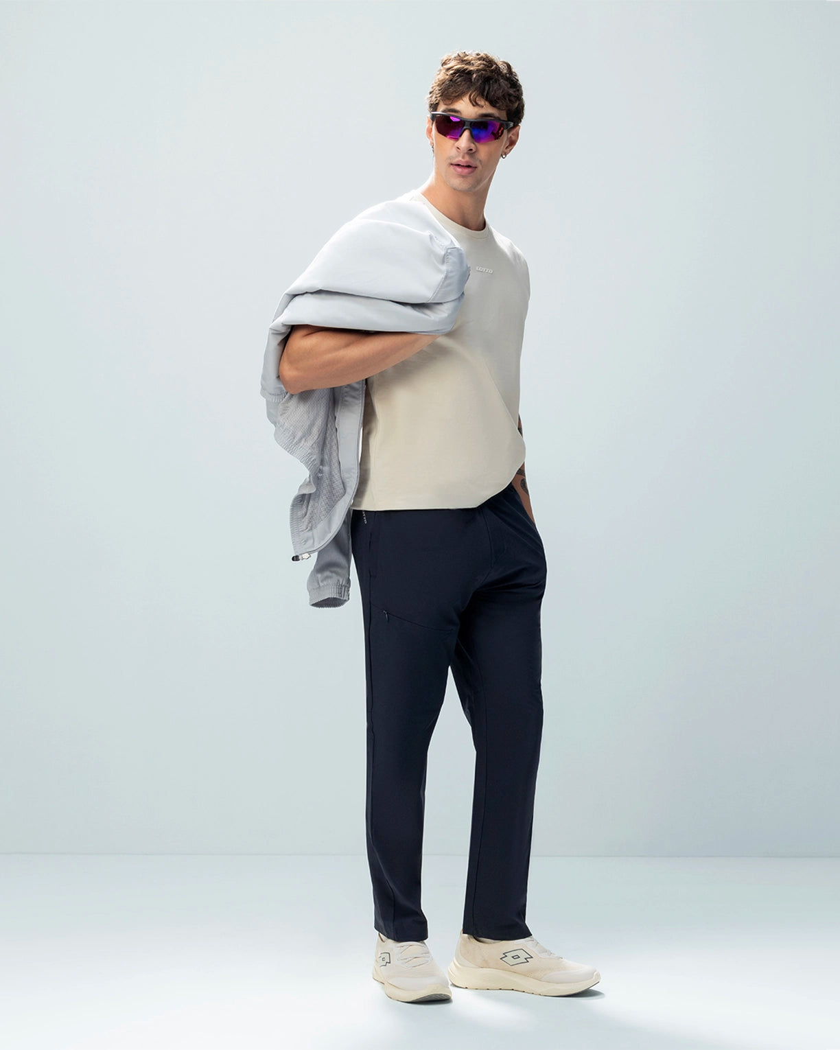 Men Lotto Play Woven Jogger - Stretch Limo Pants0