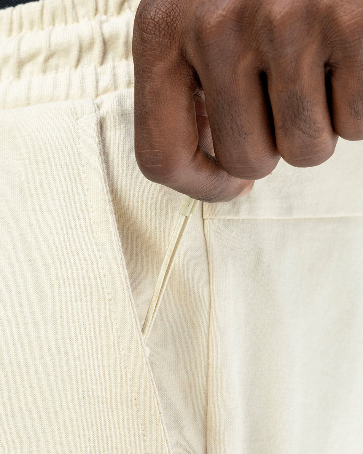 Knitted Training Pants - Almond Milk