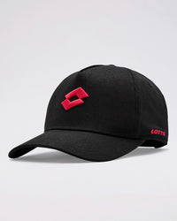 Unisex Lotto Essentials Baseball Cap - Black Beauty-High Risk Red Caps 1