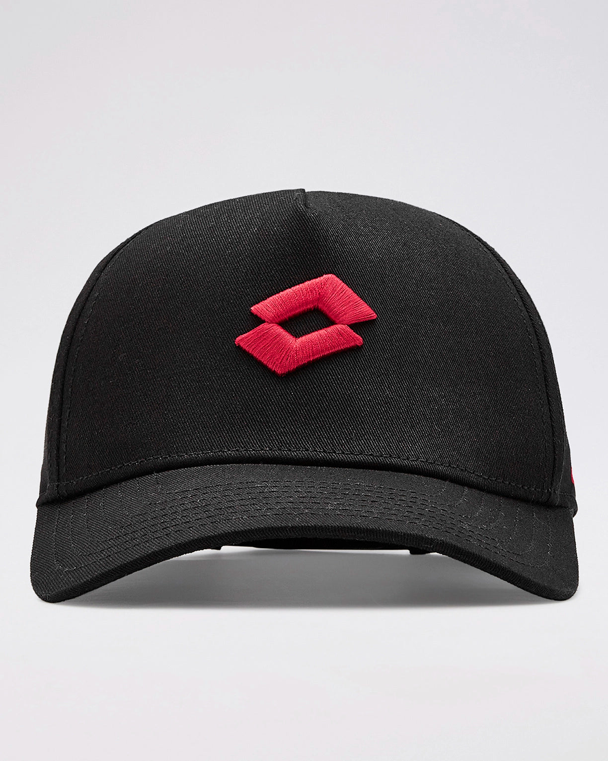 Unisex Lotto Essentials Baseball Cap - Black Beauty-High Risk Red Caps2