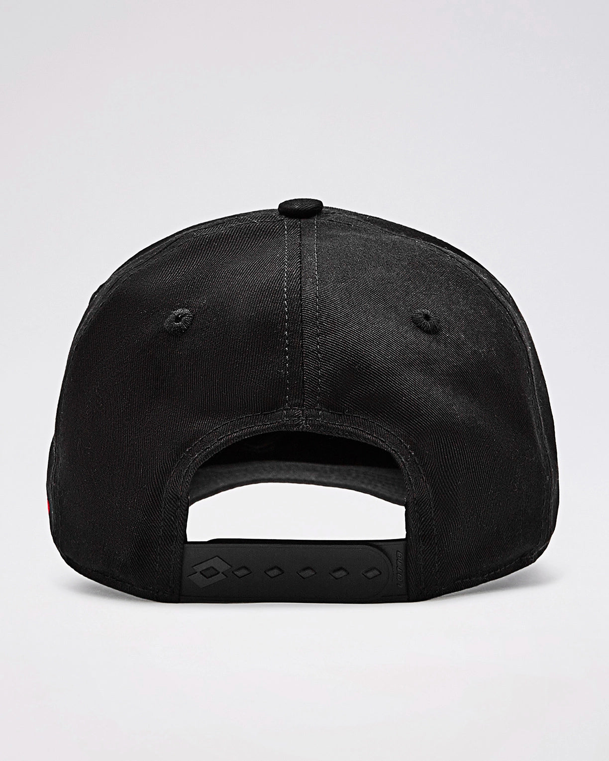 Unisex Lotto Essentials Baseball Cap - Black Beauty-High Risk Red Caps4