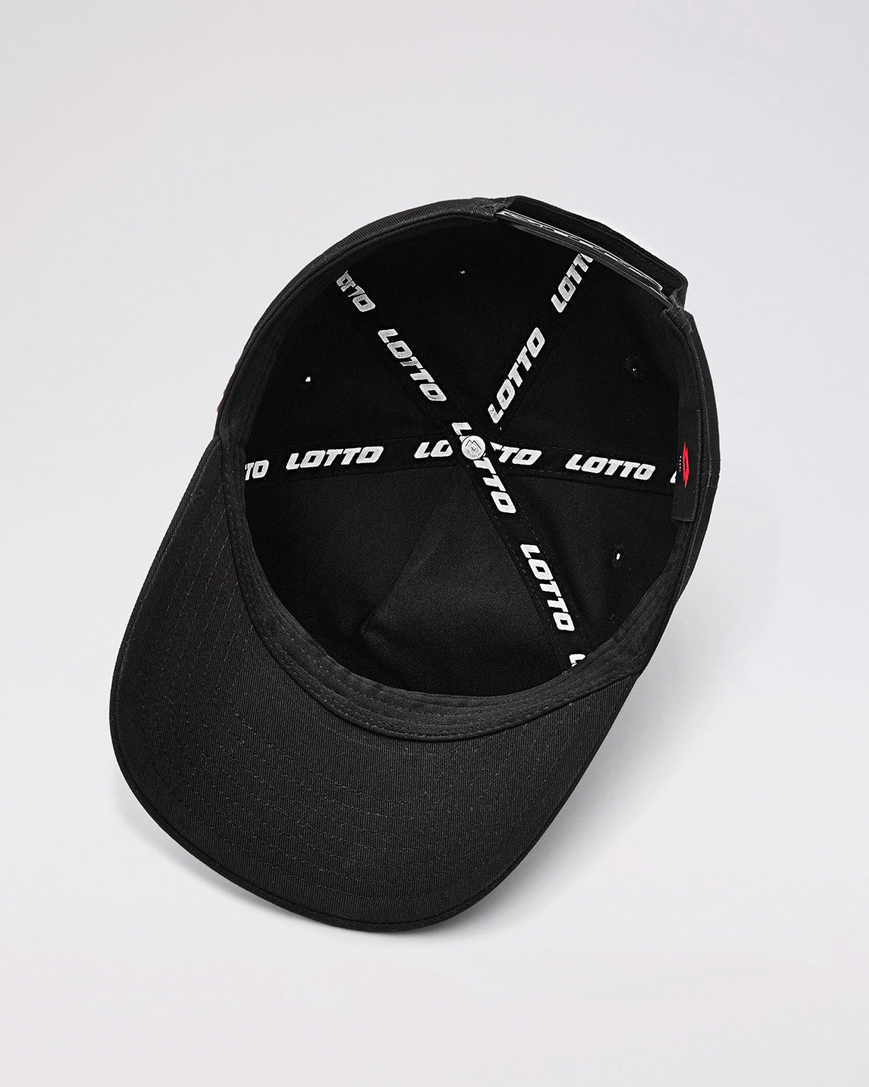 Unisex Lotto Essentials Baseball Cap - Black Beauty-High Risk Red Caps6