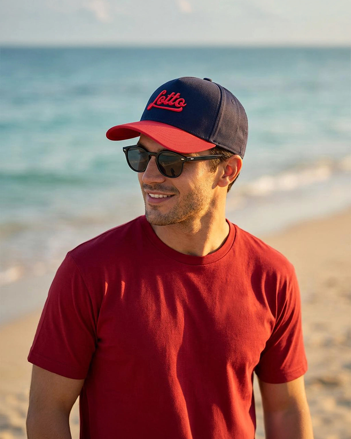 Unisex Lotto League Baseball Cap - Peacoat-High Risk Red Caps1