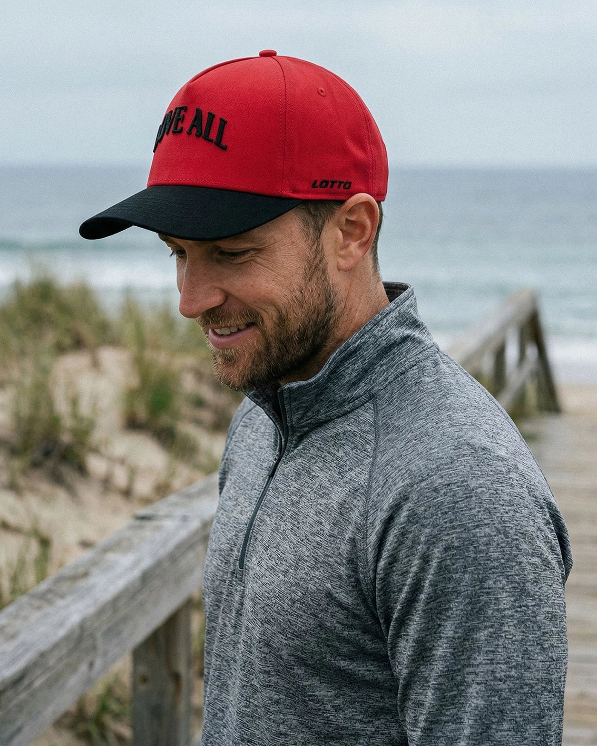 Unisex Lotto Love All Baseball Cap - High Risk Red-Black Beauty Caps0