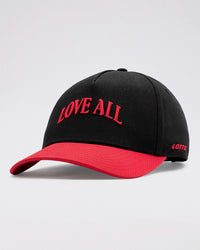 Unisex Lotto Love All Baseball Cap - Black Beauty-High Risk Red Caps 1