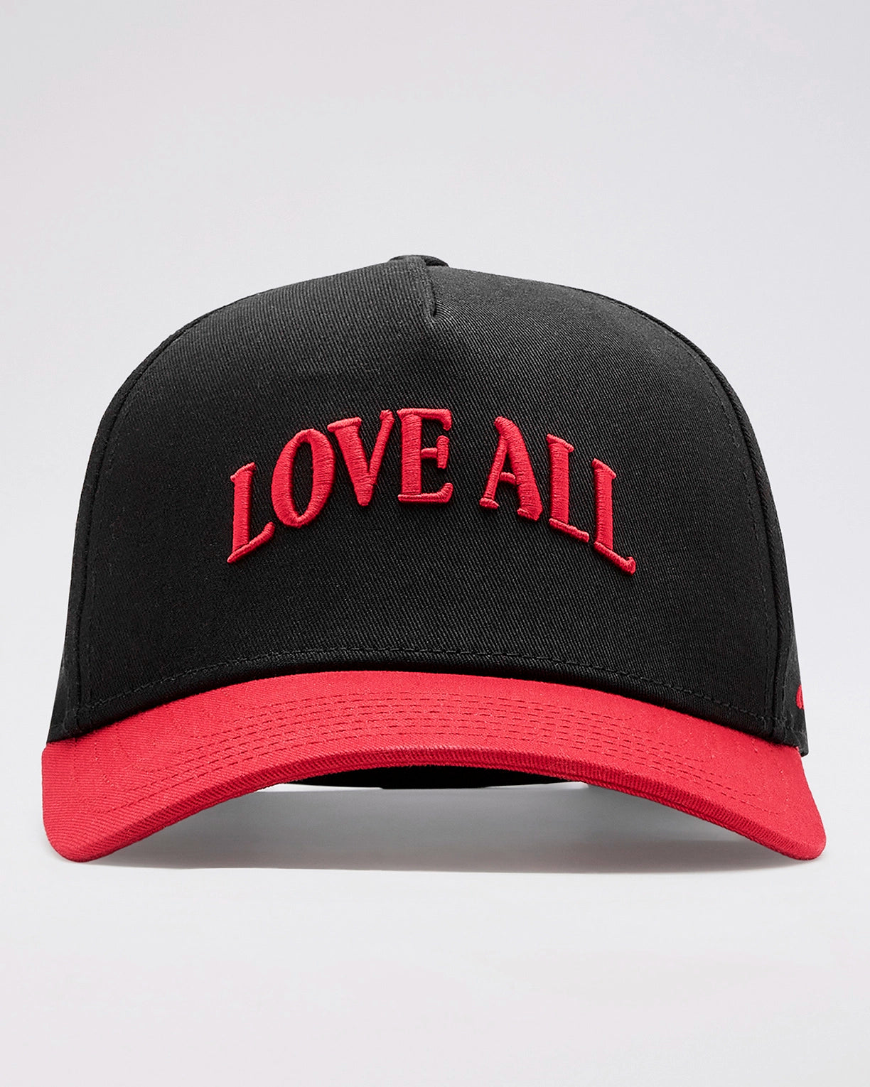 Unisex Lotto Love All Baseball Cap - Black Beauty-High Risk Red Caps2
