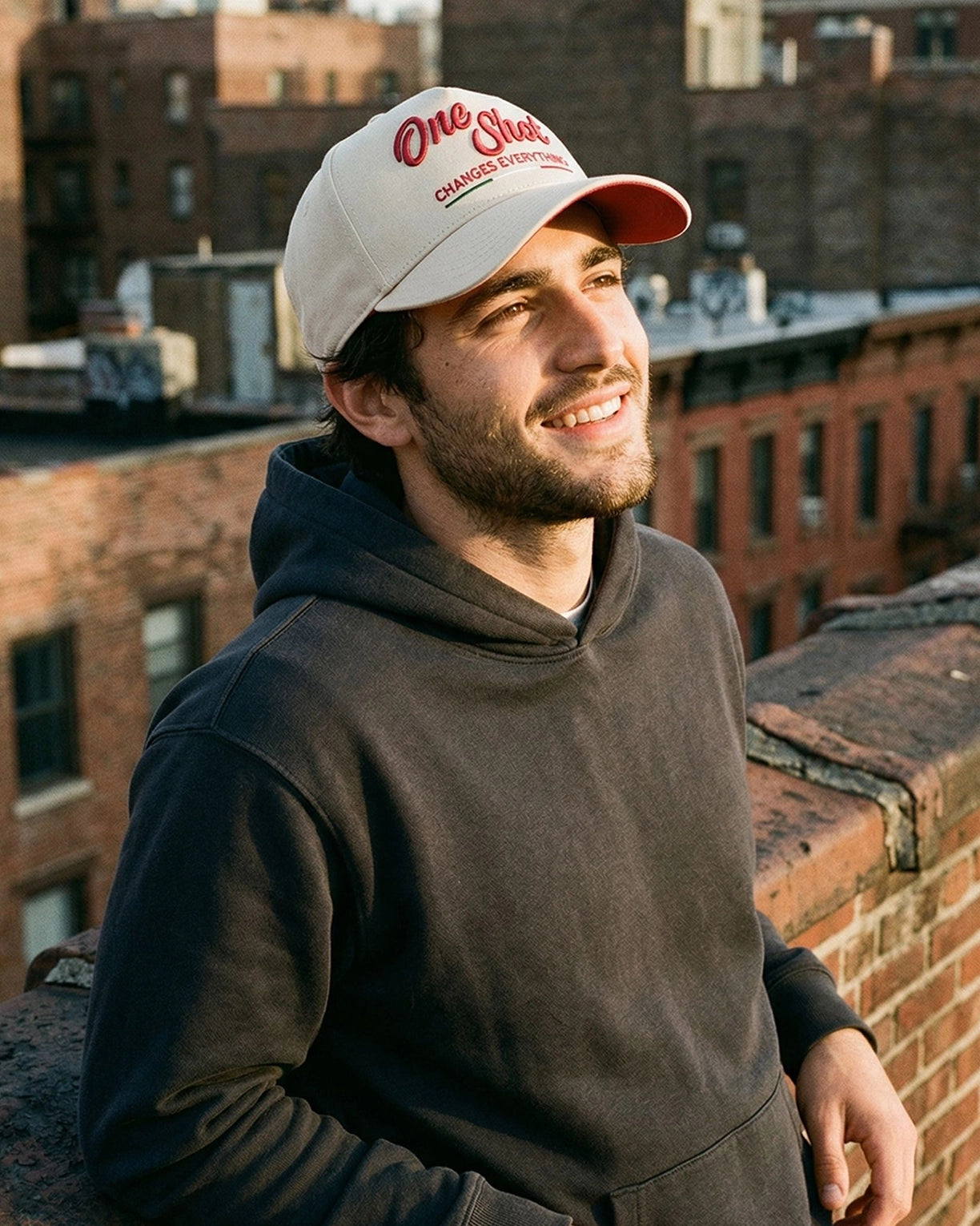 Unisex Lotto One Shot Baseball Cap - Off White-Mineral Red Caps1