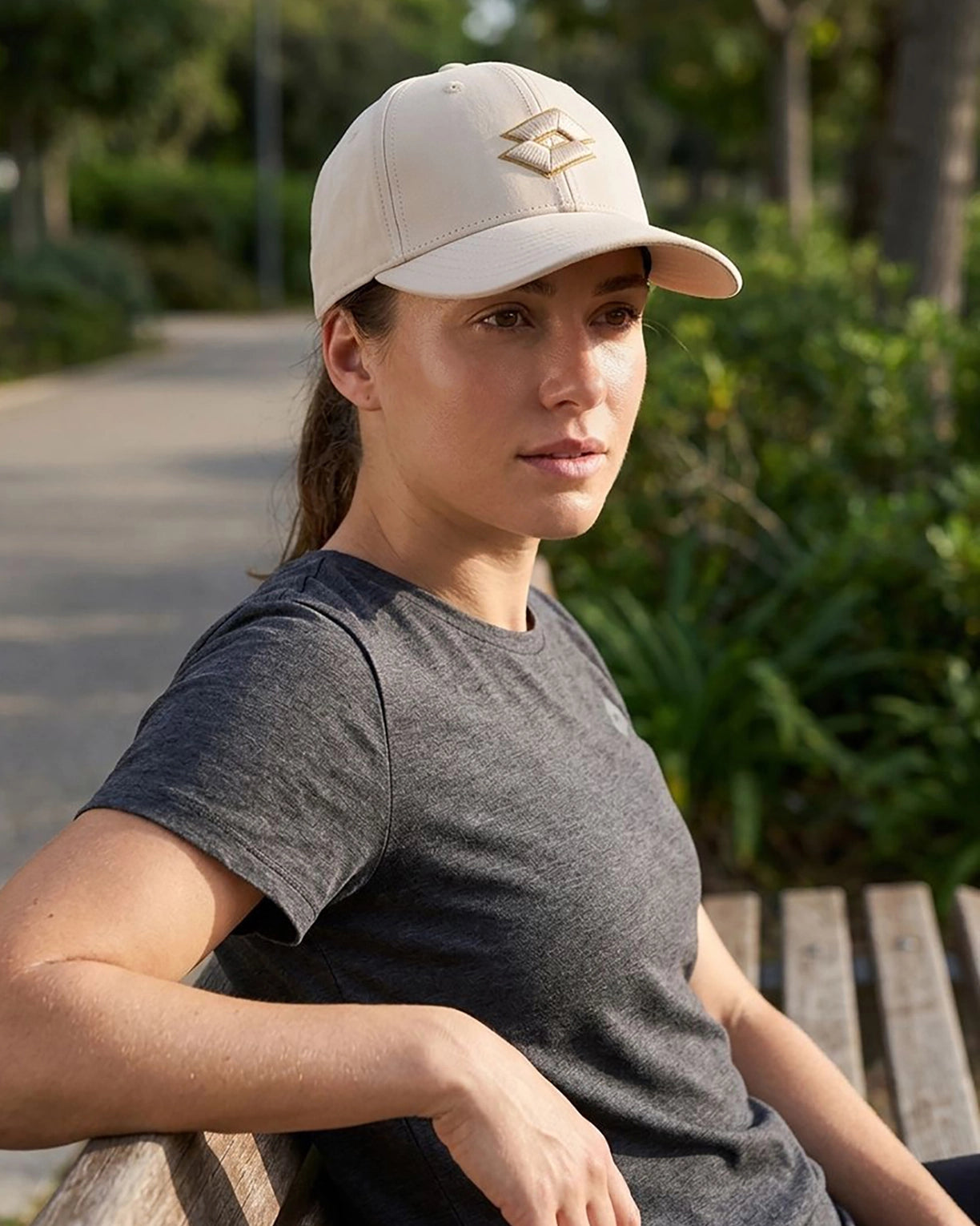 Unisex Lotto StreetPlay Baseball Cap - Ecru Caps1