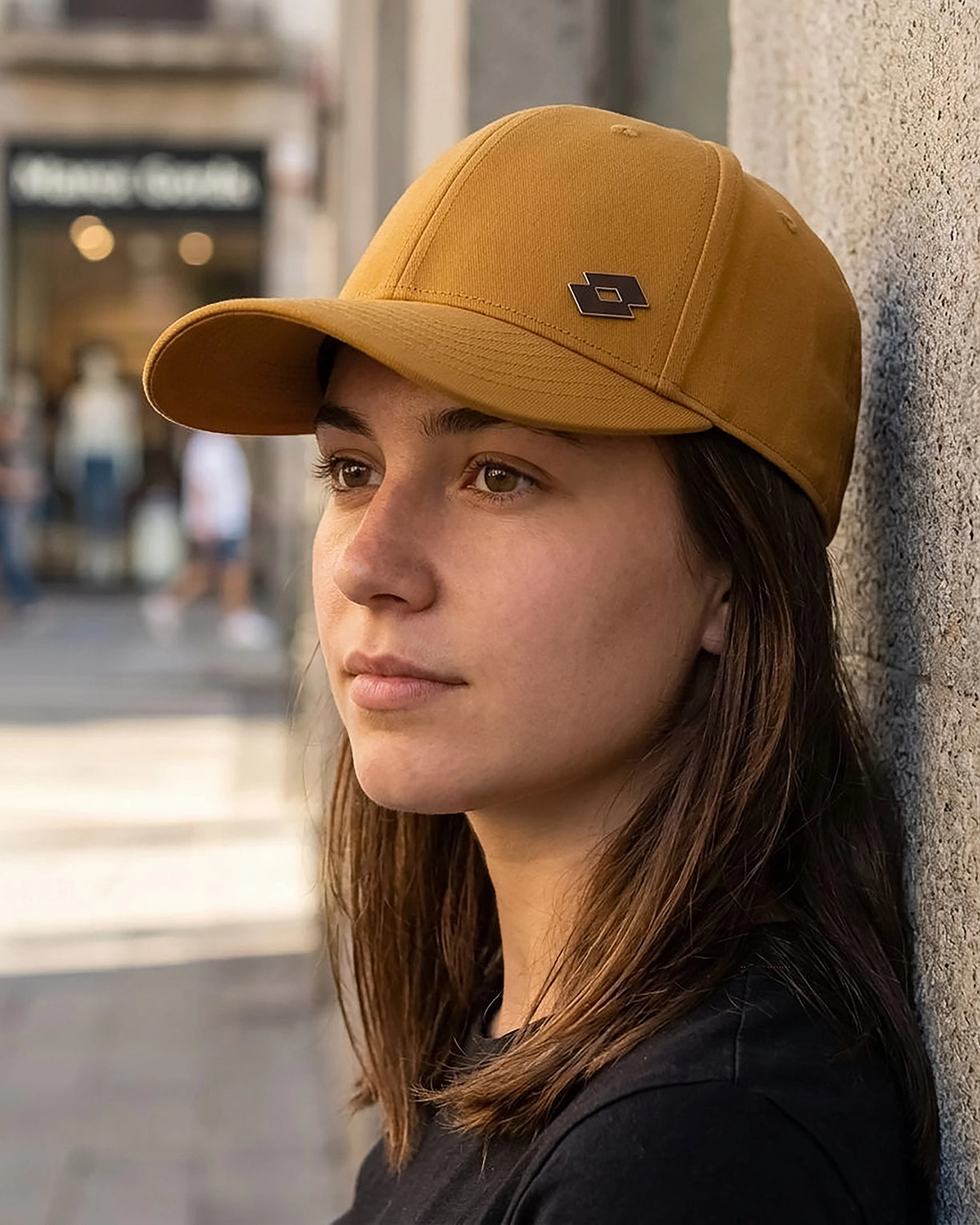 Unisex Lotto Essentials Metallic Baseball Cap - Cashew Caps1