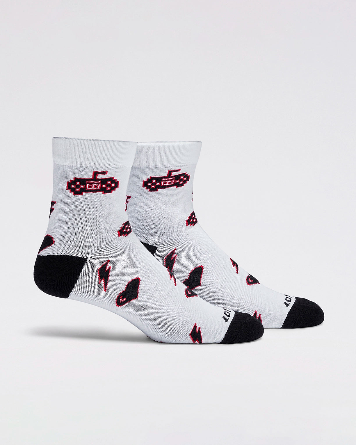 Unisex Lotto StreetPlay Socks 2.0 Pack of 2 - Gardenia & Black Beauty Socks1