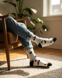 Unisex Lotto StreetPlay Socks 2.0 Pack of 2 - Gardenia & Black Beauty Socks