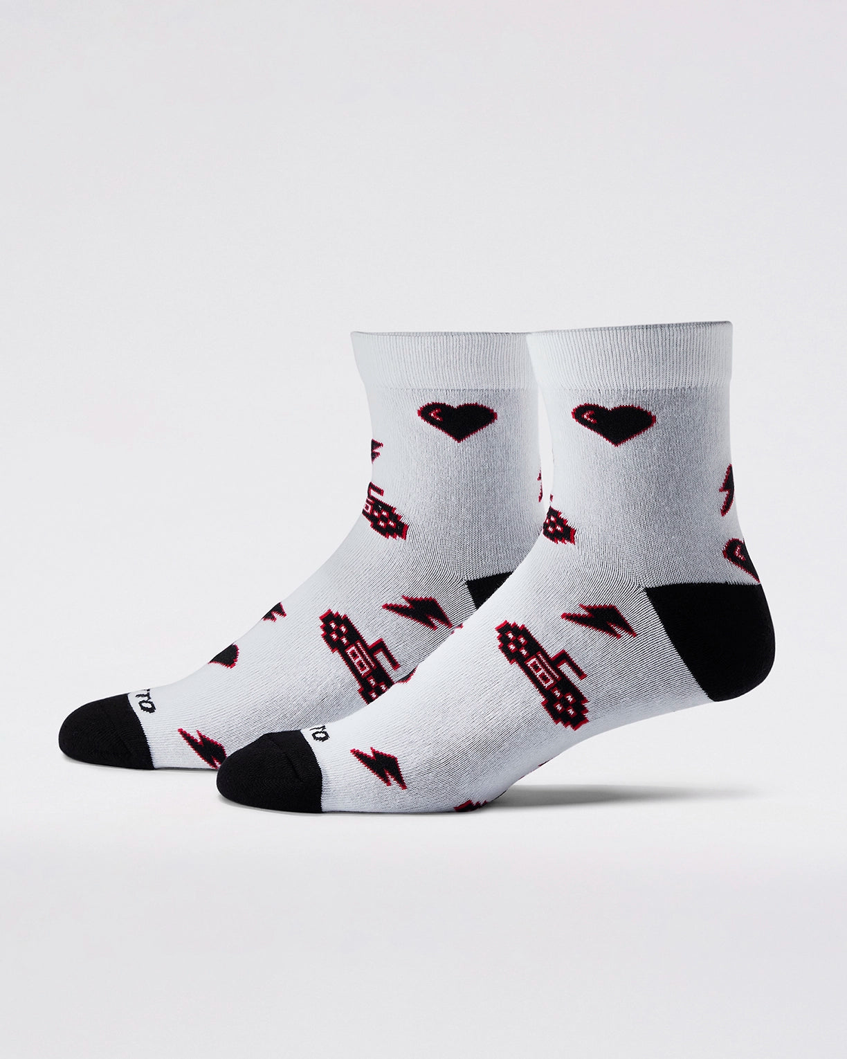 Unisex Lotto StreetPlay Socks 2.0 Pack of 2 - Gardenia & Black Beauty Socks3