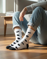 Unisex Lotto Courtline Socks 1.0 Pack of 2 - Gardenia & Black Beauty Socks