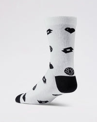 Unisex Lotto Courtline Socks 1.0 Pack of 2 - Gardenia & Black Beauty Socks 1