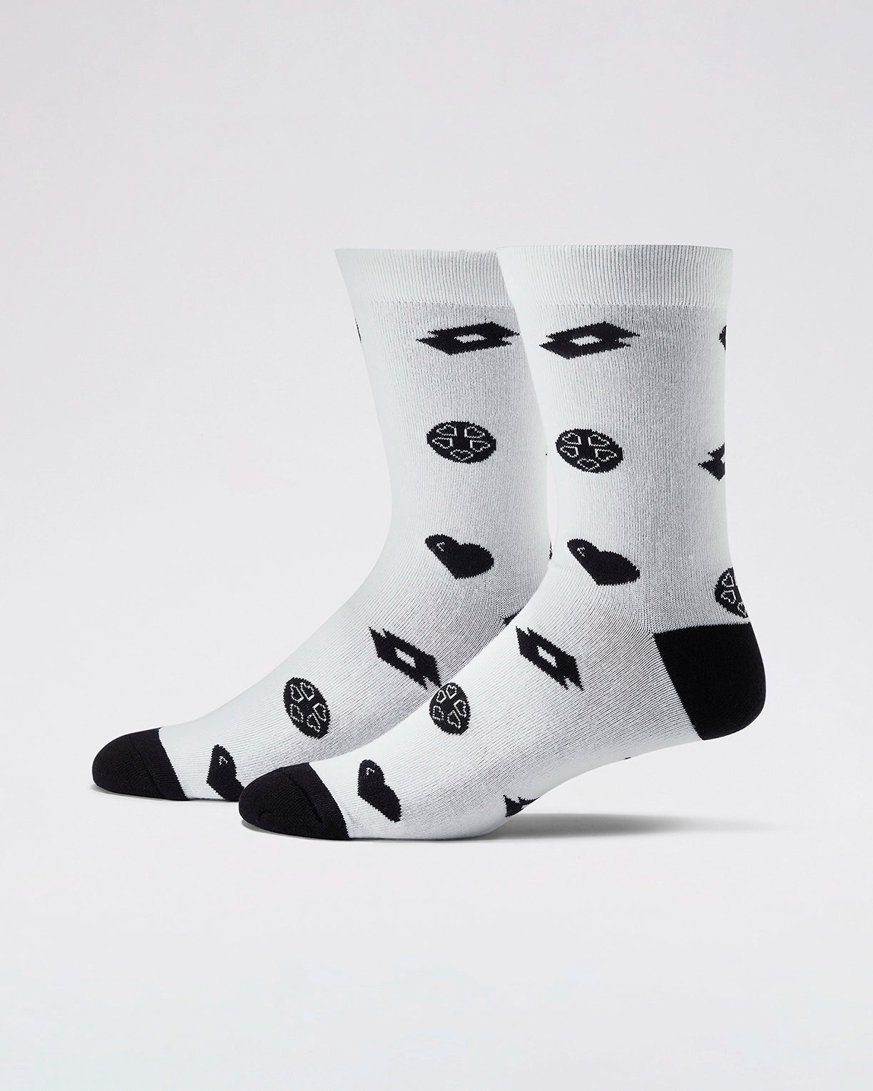 Unisex Lotto Courtline Socks 1.0 Pack of 2 - Gardenia & Black Beauty Socks3