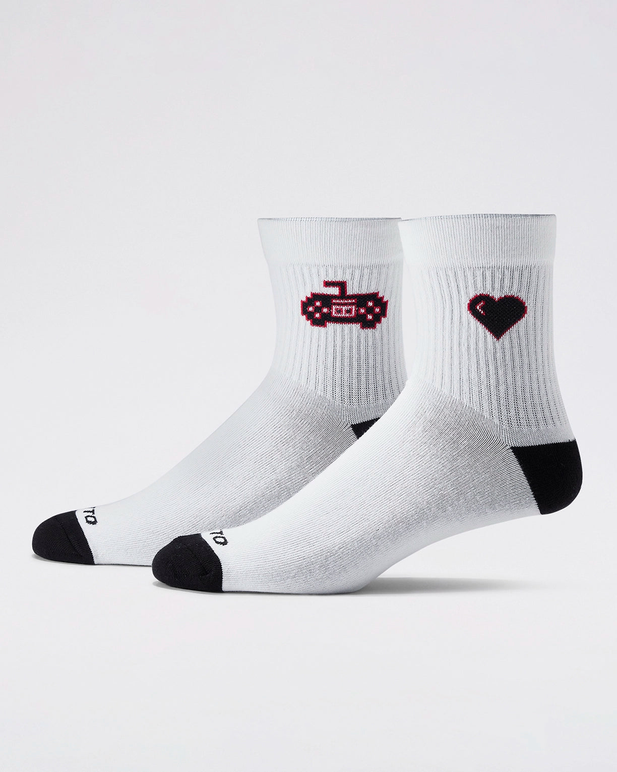 Unisex Lotto StreetPlay Socks 4.0 Pack of 2 - Gardenia & Black Beauty Socks3