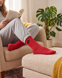 Unisex Lotto Courtline Socks 1.0 Assorted Mid-Crew - 3 Pairs - Black, Blue & Red Socks