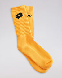 Unisex Lotto Courtline Socks 1.0 Assorted Mid-Crew - 3 Pairs - Black, Yellow & Red Socks 1