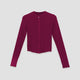 Street Play Rib Modal Zip Through Jacket - Anemone